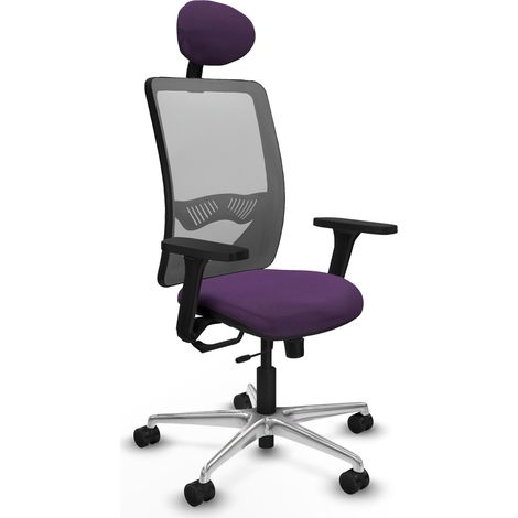 Chaise de bureau piqueras y crespo Zulema gris maille (1/2)