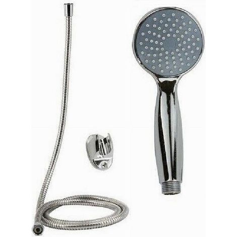 Cleafe - Kit Doccetta Tonda Doccino Bagno Soffione Doccia Con Laccio 1,8mt Staffa 69114 - (1/2)