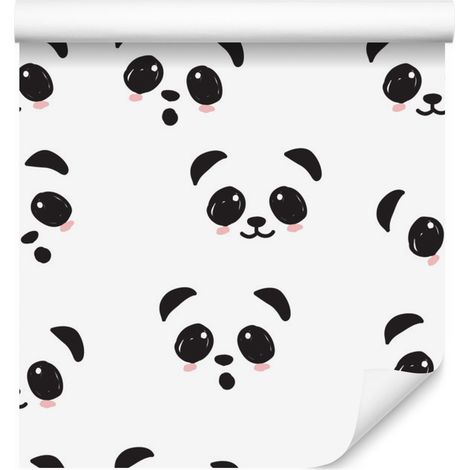 Papel pintado de panda adorable para salón y dormitorio, 50x1000 cm. (1/5)