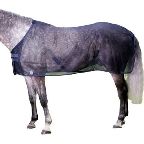 Chaleco antimoscas para caballos, ropa antimoscas ajustable para caballos, cubierta de malla transpirable resistente a los rayos UV para caballos de raza, ropa abotonada (1/5)