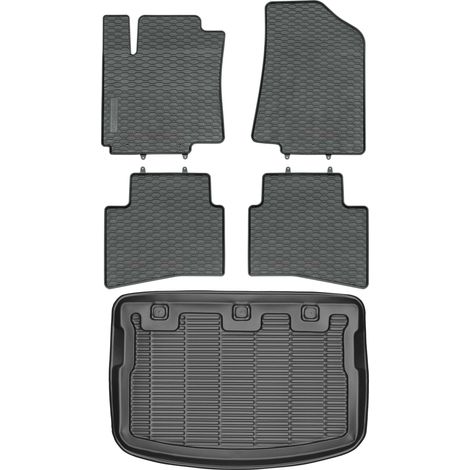 Kia Rio III Schrägheck (2011–2017) – SET: Gummifußmatten + Kofferraummatte (1/5)