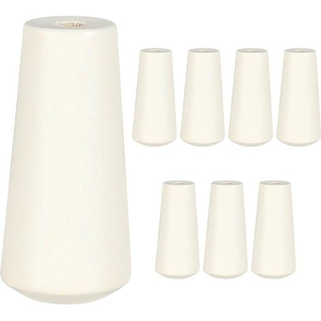 8pcs Embouts de Cordon en Bois Blanc pour Stores et Rideaux, Design Simple et Élégant, Solution Polyvalente Facile à Utiliser Maison (1/5)