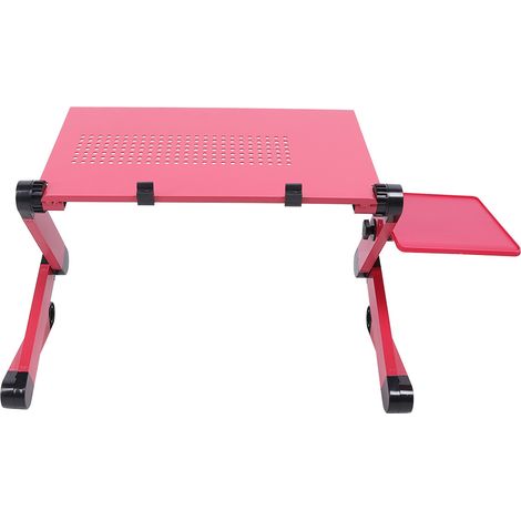 Moderner, klappbarer Laptoptisch mit Maushalterung, wärmeableitender Funktion und Bettfunktion, Rosenrot (1/5)