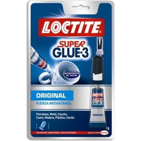 Pegamento instantaneo 3 gr super glue3 loctite