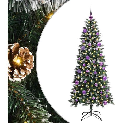 vidaXL Albero di Natale artificiale con 150 LED Verde 150 cm (1/5)