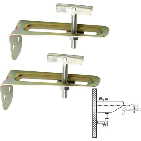 Juego Escuadras Sanitario Soporte Lavabo 10 cm. (2piezas)