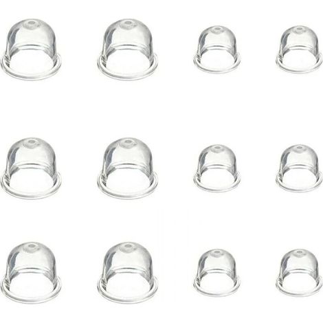 Pack of 12 carburetor primer bulbs, 19 mm and 22 mm, brushcutter accessories (1/5)