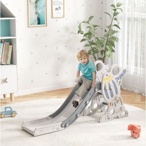Tobogán infantil con escalera diseño cohete 157 cm OKMYHOME (1/3)