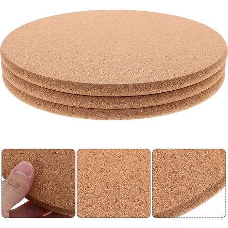20 sottobicchieri rotondi in sughero, adatti per l'isolamento termico in cucina, come tappetini scaldabevande, per pentole e padelle, e utilizzabili anche come tovagliette. (1/5)