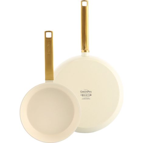 Greenpan - Set 2 Poêles 20 et 28 cm Evolution crème