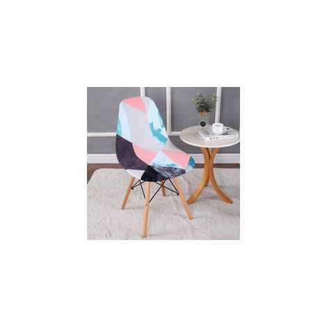 TAISHENGDA-Lot de 2 housses de chaise extensibles motif coquillage, housse de chaise moderne imprimée antidérapante et anti-poussière (1/5)