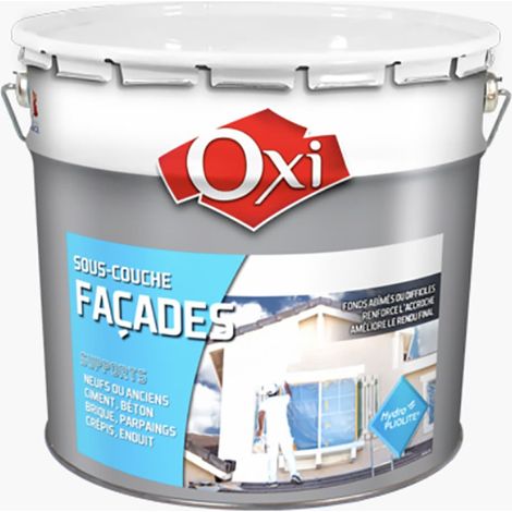 OXI-PEINTURE SOUS-COUCHE FAÇADES-Solution extérieure façades-Blanc (ow4) 10 litres (1/2)