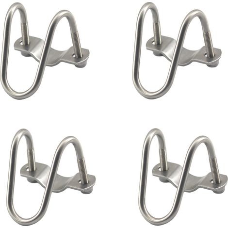 Lot de 4 colliers de serrage en acier inoxydable M8 x 32 x 32 mm (1/4)