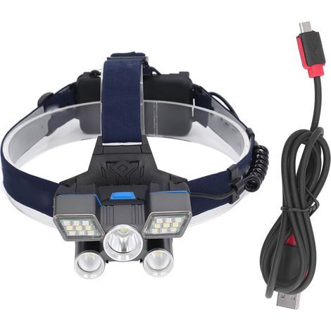 Wiederaufladbare Stirnlampe L2, 9 LEDs, 9 Leuchtmodi, große Reichweite, IPX4 wasserdicht für den Einsatz im Freien (1/5)