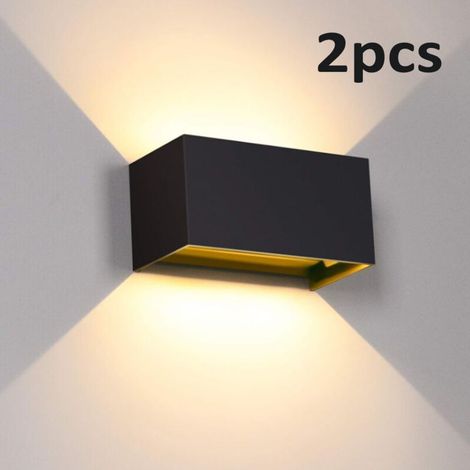Applique Murale intérieur/Extérieur avec Détecteur de Mouvement，LED 24W Moderne Luminaire Murale,Éclairage Mural Etanche IP65 3000K Blanc chaud,Appliques Murales avec Angle de Faisceau(2pcs) Réglable, (1/5)