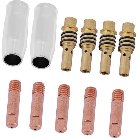 11 porte-buses et embouts de contact pour poste à souder MIG, accessoires consommables compatibles avec le pistolet torche 15AK
