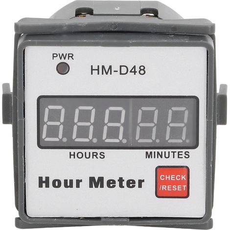 Compteur horaire numérique 0‑999.99h pour moteurs 220V AC - Affichage LED digital (1/5)
