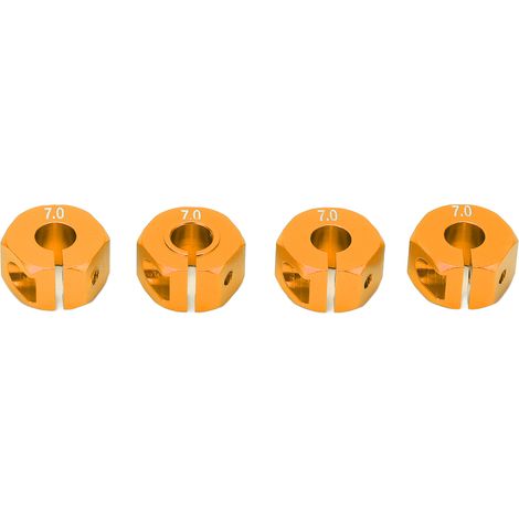 12 mm x 7 mm orangefarbener Aluminium-Kupplungsadapter für 1/10 RC-Car-Radnaben (1/5)