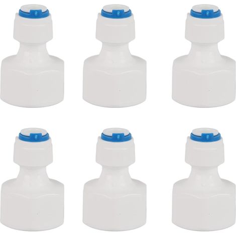 6 Connecteur rapide, Plastique, 1/4 Tube OD à 1/2 Femelle, Étanche, Pour filtre eau osmose inverse (1/5)