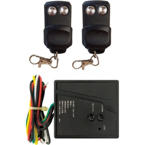 TrAdE Shop Traesio - Kit Ricevente Autoapprendente 2 Telecomandi 2 Canali Indoor Per Serrande Cancelli - (1/2)