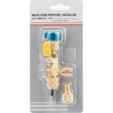 Extracteur de Valve Double Taille R22(1/4") et R410(5/16") pour Installation (1/5)