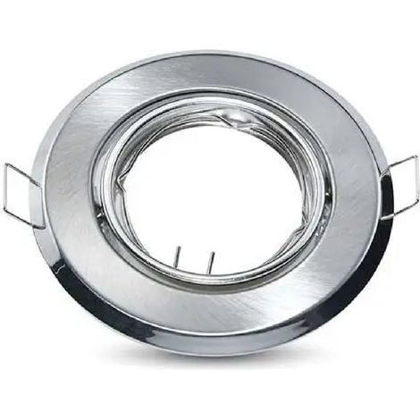 Portafaretto led VTAC orientabile in metallo ad incasso con anello per bloccaggio lampadina -Colore Bianco (1/4)