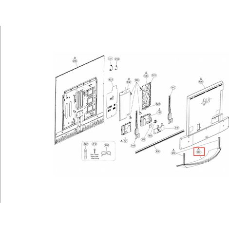 PIED FIXE POUR TV AUDIO TELEPHONIE LG - AAN75089402