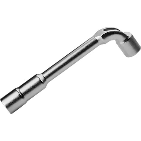 1 - Clé à pipe - Acier chrome vanadium - Forme L 6 pans - Pour mécanique et bricolage - Argent - 27mm