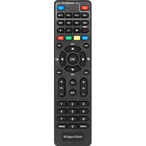 Telecomando per il decoder sintonizzatore DVB-T2 KrugerMatz KM0550B.