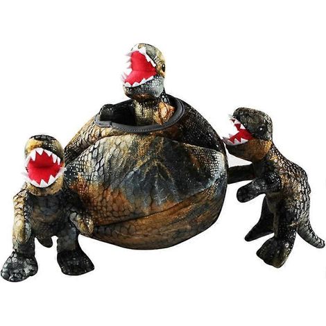 Großes, robustes Quietschspielzeug für Hunde, interaktives Plüsch-Dinosaurier-Ei, Versteckspiel für Haustiere.