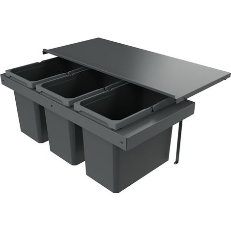 Naber Abfallsammler Cox Stand-UP® 350 S/900-3, für vorhandenen Auszug, ohne Biodeckel, anthrazit (1/3)