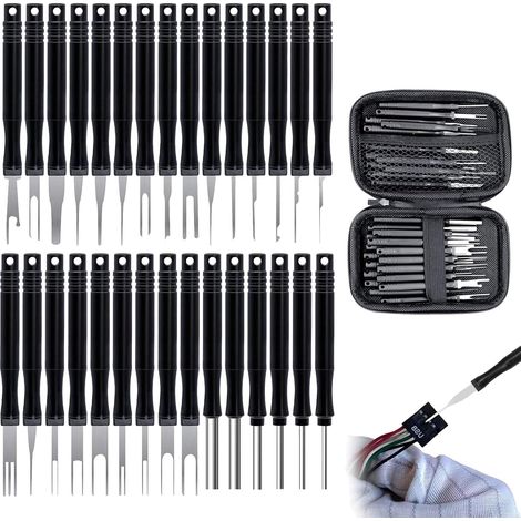 Kit de 30 piezas de eyectores de terminales, extractores de terminales, herramientas de desconexión de terminales con bolsa de herramientas impermeable, herramienta de liberación para extracción de co (1/5)
