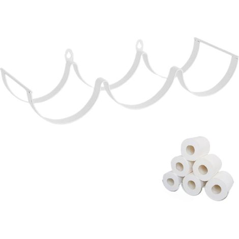 Porte-papier toilette fer blanc pour WC et salle de bain (1/5)