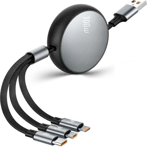 Câble USB 8 broches vers micro USB Type C pour iPhone 14, 13 et 12 Pro Max, charge rapide [HK] (1/5)