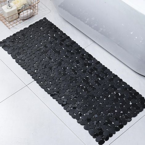 Tapis De Douche Antidérapage, Et Anti-Moisissure, Tapis De Bain Antidérapant Pour Douche Et Bain, Tapis De Bain Antidérapant Avec Ventouses Lavable En Machine (Noir) (1/5)