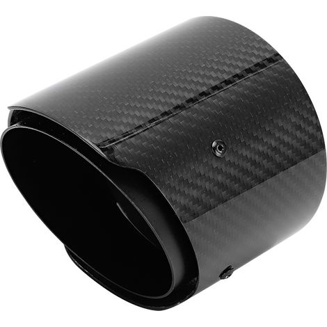 Embout de pot d'échappement en fibre de carbone 54 mm-114 mm, compatible avec Suzuki New SWIFT Sports 18-20 (noir, droit, brillant). (1/5)