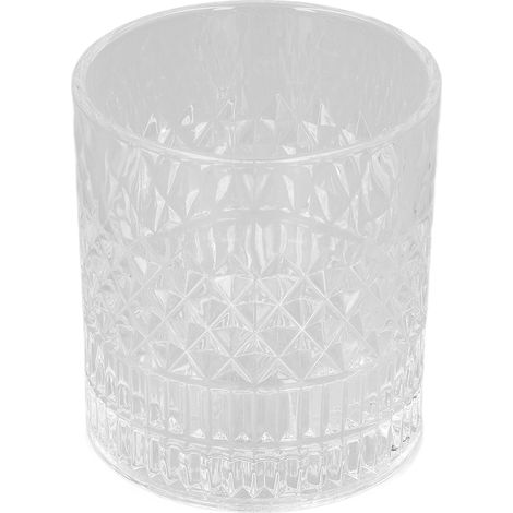 Verre à Whisky 300ml en Verre Résistant de Qualité Alimentaire, Design Sculpté, Idéal pour Bourbon, Café et Thé (1/5)