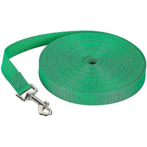 Laisse pour chien de 30 m, laisse de pistage extérieure pour grands chiens - 1,8 m x 1,5 cm - Verte (1/5)