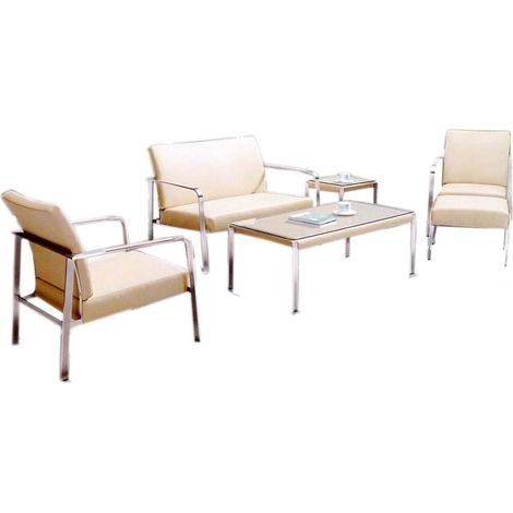 Gartenmöbel Lounge Möbel Set APHRODITE beige 4-Teilig Garten Terrasse Balkon Wetterbeständig (1/2)
