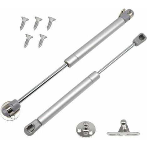 Tigrezy Lot de 2 Verin a Gaz, 60N/6 kg Verin Meuble Ressort Amortisseurs à Gaz, Charnières à Fermeture Douce, Verin Hydraulique Verin Placard pour Armoires Cuisine(2, 60N), (1/4)