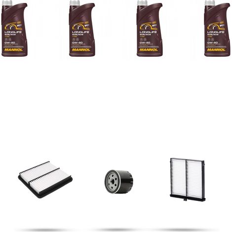 Kit tagliando 3 FILTRI e 4L OLIO compatibile con Mazda 3 (BM) 2.0 Skyactiv-G 165 121kw dal 2013 (1/4)