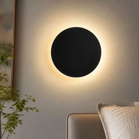 Applique murale LED tactile ronde 30cm, design moderne en fer et acrylique. Lumière sans scintillement, idéale pour chambre ou salon (1/5)