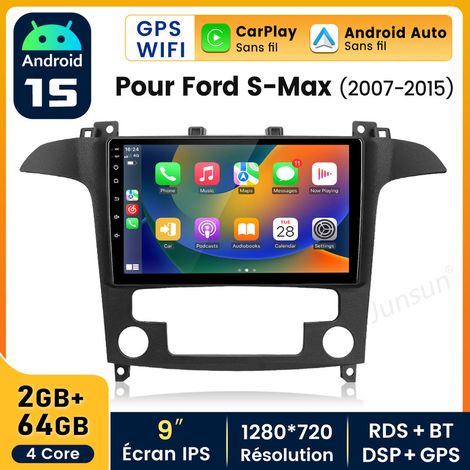 9 pouces Carplay Autoradio pour Ford S-MAX Android 2+64GB JUNSUN (1/5)