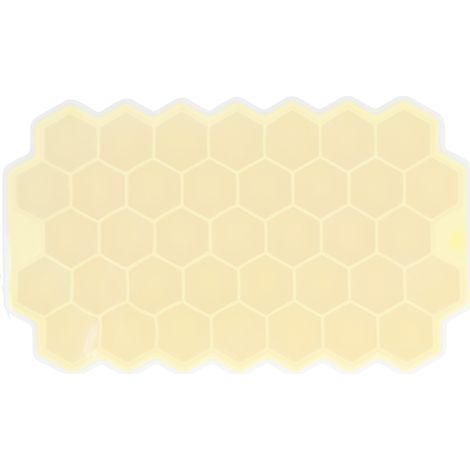 Moule à glaçons en forme de nid d'abeille 37 cavités avec couvercle en silicone, qualité alimentaire, idéal pour bar et maison, jaune (1/5)