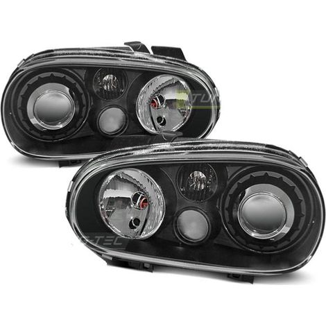 Paire de feux phares VW Golf 4 97-03 Look R32 noir-27361930 (1/2)