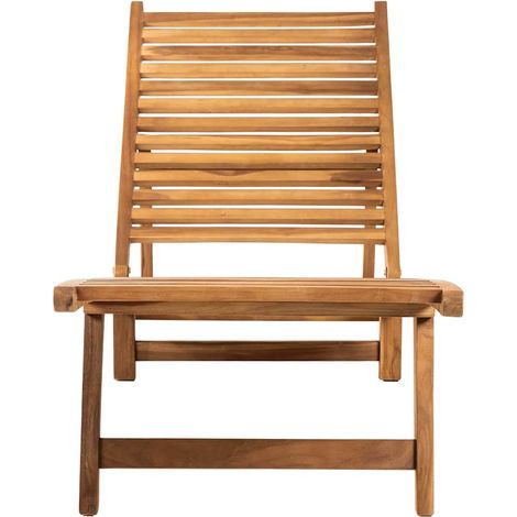 Maison Exclusive - Chaise longue Bois de teck solide (1/5)
