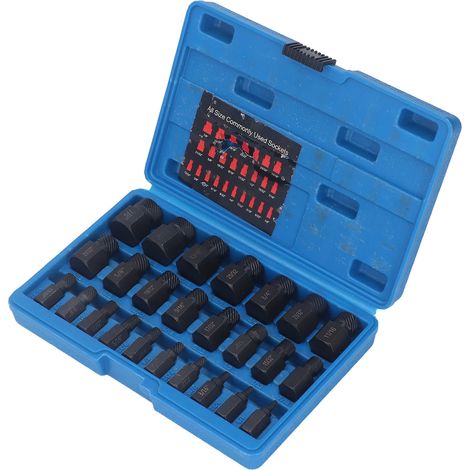Packung mit 25 Schraubenausdrehern aus Chrom-Molybdän-Stahl, Sechskantkopf zum Entfernen abgebrochener oder beschädigter Schrauben und Bolzen, Reparatur- und Wartungswerkzeug (1/5)