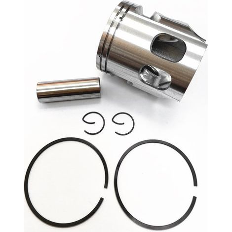Piston parts for DT125 motorcycle engine: 56 mm piston and piston rings, compatible with Yamaha motorcycle cylinder liners.--DTEKGAZ