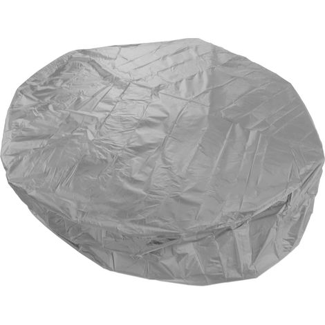 Copertura antipolvere per mobili da esterno Copertura per vasca rotonda 190 Argento Taffettà di poliestere Vasca idromassaggio Impermeabile 215x70 cm Grigio