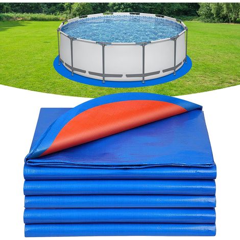 Tapis de Piscine Rond Protection Géotextile Robuste pour Piscine Hors-Sol, Tapis de Sol pour Piscine, Barrière Anti-Mauvaises Herbes, Tapis de Sol Tapis sous Piscine Hors Sol De Vie du Liner  Tapis de (1/5)